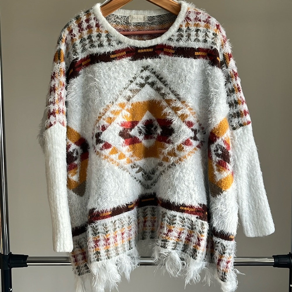 Altar’d State Lovely Lash Tribal Sweater Oversized Soft Size M/L